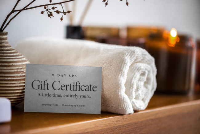 TheMDaySpa gift certificate TheMDaySpa gift certificate